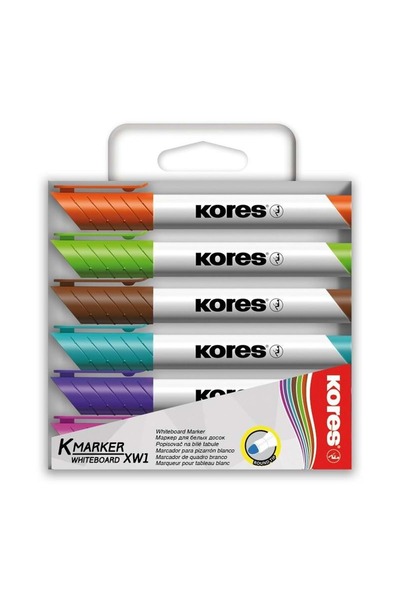 kores K-Marker Beyaz Tahta Kalemi Yuvarlak Uçlu Karışık Renkler