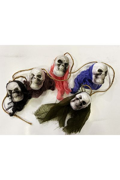 Hepta Collection 5 Pieces 120 Cm Ornamental Skeleton Heads - Skull Shaped Hanging
