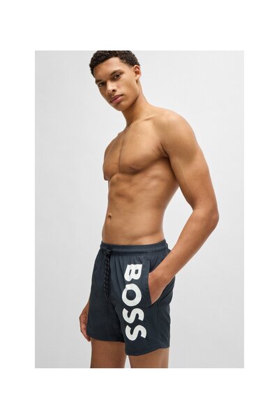 BOSS Deniz Şortu Belden Bağlamalı Çabuk Kuruyan Cepli Mayo