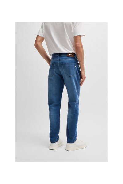 BOSS Erkek Denim Normal Belli Düz Model Günlük Kullanım Lacivert Jeans 50520854-420