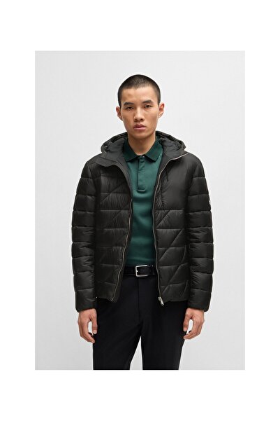 BOSS Duble B monogramlı, su geçirmez mont