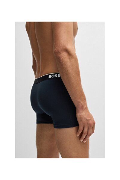 BOSS Üçlü Pakette Esnek Pamuklu Logolu Boxer Brief