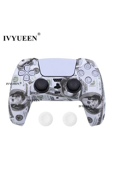 Choice Us Dollar Water Transfer Printing Protective Silicone Case For Sony Playstation 5 Ps5 Controller Rub