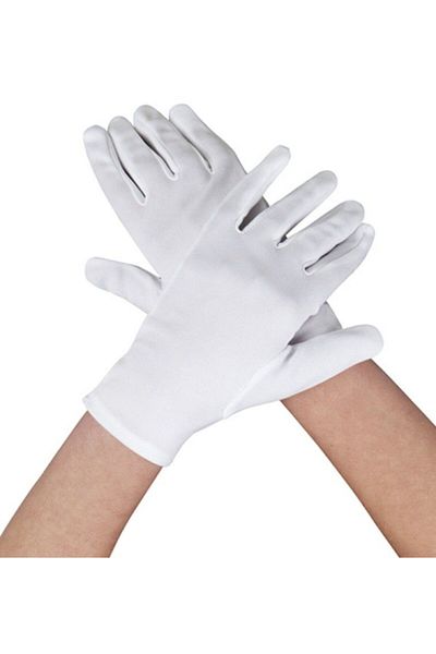 Mu Art White Color Adult Size Lycra Performance Gloves