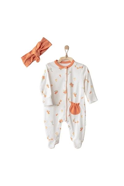 andywawa Ac23523 - Ecru Color Cute Playmate Baby Jumpsuit Set