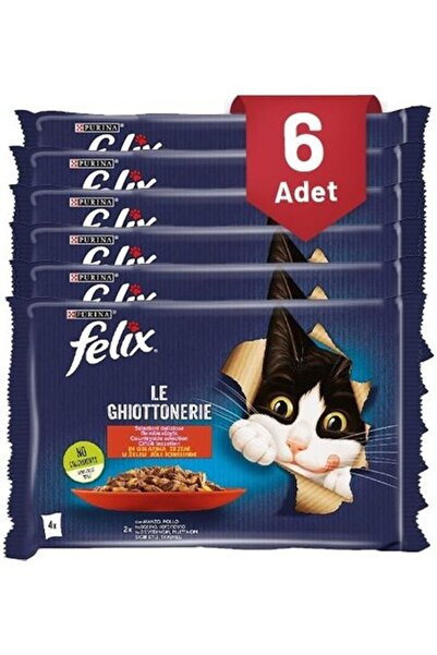 FELIX Felix Sığır Etli Kedi Avantajlı Paket (4x85) Gr