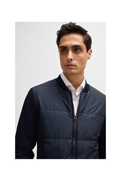 BOSS Organik Pamuk Ve Teknik Kumaştan Fermuarlı Sweatshirt