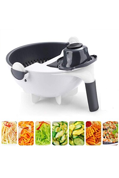 Marsilyan جهاز تقطيع وتقشير وفرم متعدد الوظائف بـ 5 وظائف مع مصفاة دوارة IEG-...