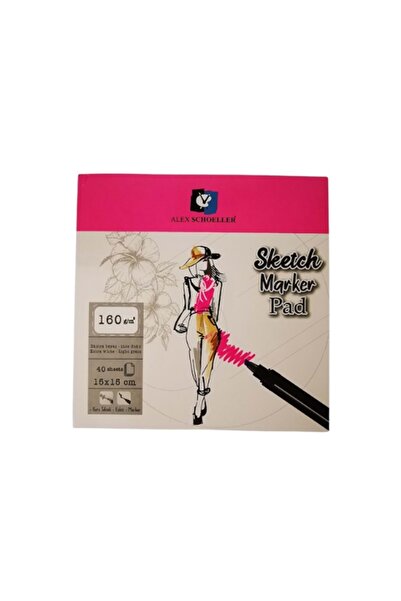 Alex Schoeller Alex.15x15 160 gr 40 sketch-marker pad alx:899