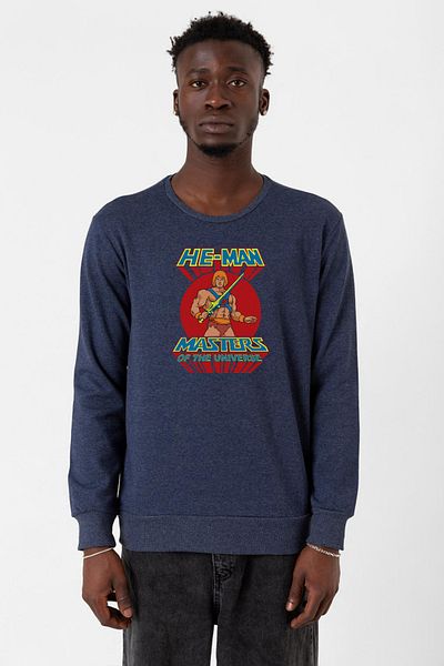 Tshirthane Ανδρικό φούτερ He Man Masters Of The Universe indigo 2ip