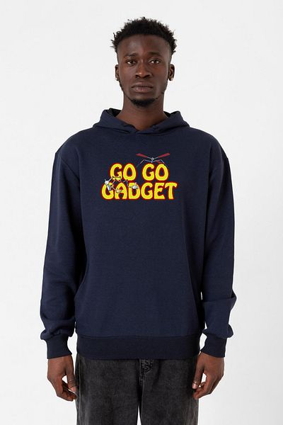 Tshirthane Ανδρική κουκούλα με κουκούλα Inspector Gadget Navy Blue 3ip Go Go Gadget