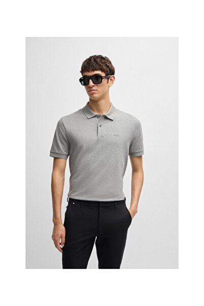 BOSS Organik Pamuklu Logo Nakışlı Polo Yaka Tişört
