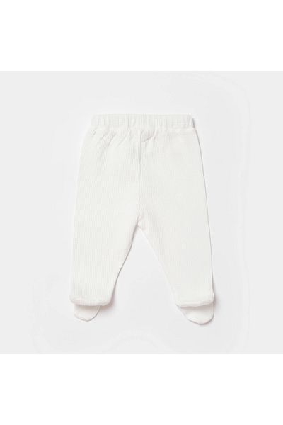 Biorganic Bibaby Biorganic Waffle Smile Booties Pants 57899 Ecru