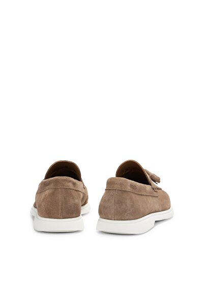 BOSS Püskül süslemeli süet slip-on mokasen ayakkabı