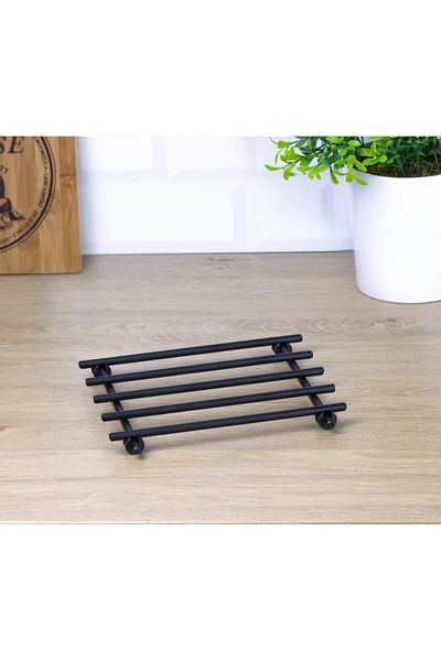 Okyanus Home Trivet pătrat negru