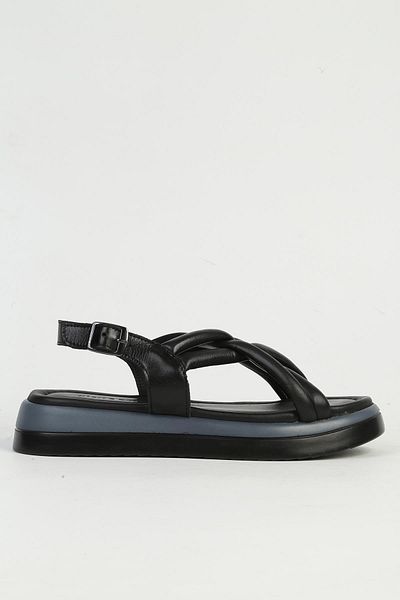 Pierre Cardin Women's Black Leather Sandals - Pc-7359