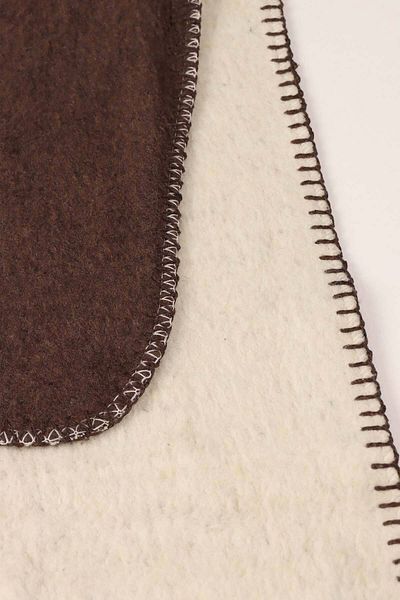 Pikas Yeşilhome Single Cotton Blanket, Double Sided Blanket Coffee-Cream 160X220 cm
