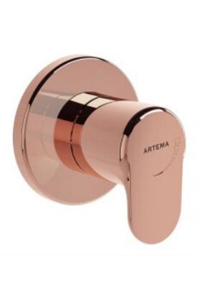 Artema Root Round Concealed Stop Valve A4273029 Surface Mounted Group - Soft Copper