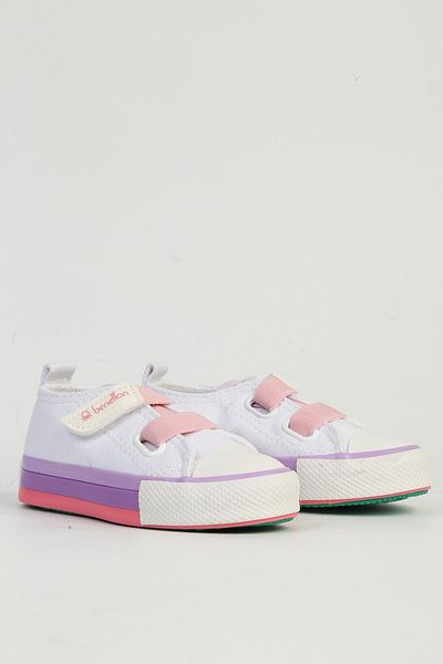 Benetton White Pink Children's Sneakers Bn-90648