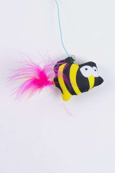 GOBYPET Furry Cat Fishing Rod, Bee Cat Play Fishing Rod