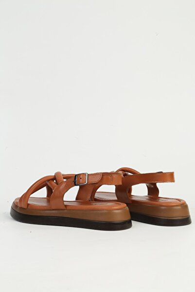 Pierre Cardin Tan Leather Women's Sandals - Pc-7359