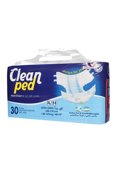 CLEAN PED Cleanped Adult Patient Diapers XL 30 Pieces