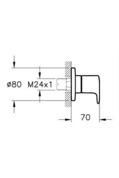 Artema Root Round Concealed Stop Valve A4273029 Surface Mounted Group - Soft Copper