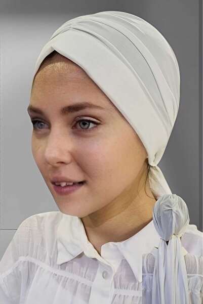 Uniquetrenders Women's Luxury Sandy Fabric Tied Pleated Hijab Bonnet Shawl