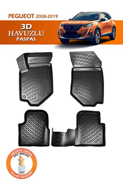 Pikas Peugeot 2008 2019 3d Siyah Havuzlu Paspas 8682578002680, Oto Cam Şampua...