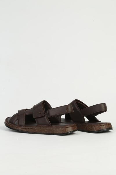 Pierre Cardin Genuine Leather Men's Brown Sandals Pc-7331