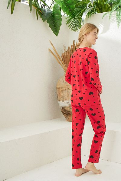 pijamacity Set pijamale de damă din bumbac cu model