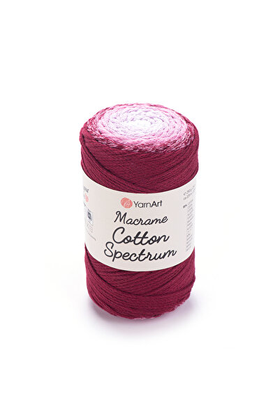 Yarnart طيف قطن مكرامية - 80% قطن، 20% بوليستر، 250 جم/225 م، خيط مكرامية متد...