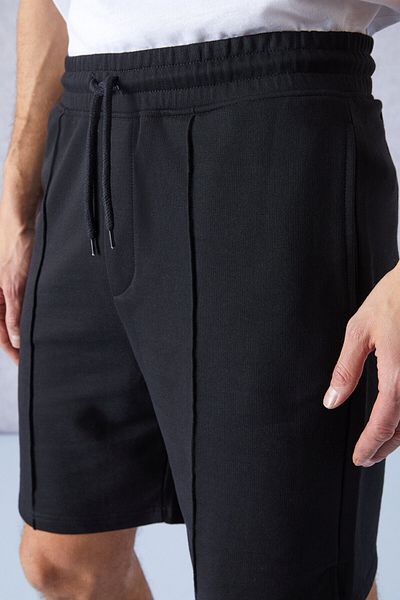 GRIMELANGE CERTAIN Herren-Shorts und Bermudas mit gerippten Details und bequemer Passform in Schwarz
