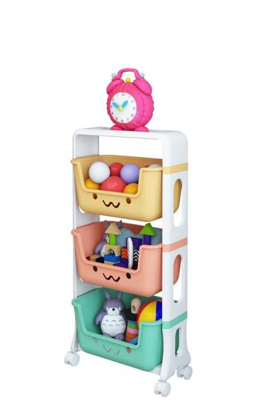 Armarks 3 Katlı Oyuncak Dolabı, Oyuncak Organizeri, Sepetli Oyuncak Dolabı