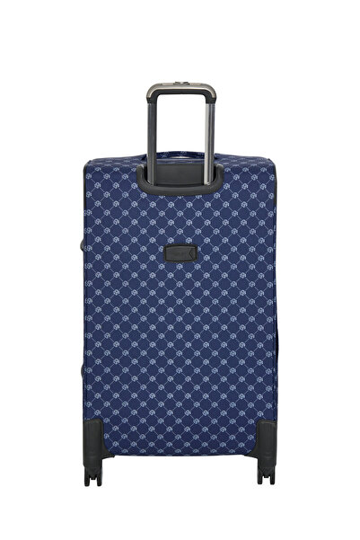 U.S. Polo Assn. U.S. Polo. Assn. 24041-24039-24038-24040 3'lü set Unisex Monogram Kumaş valiz tatil bavul LACİVERT