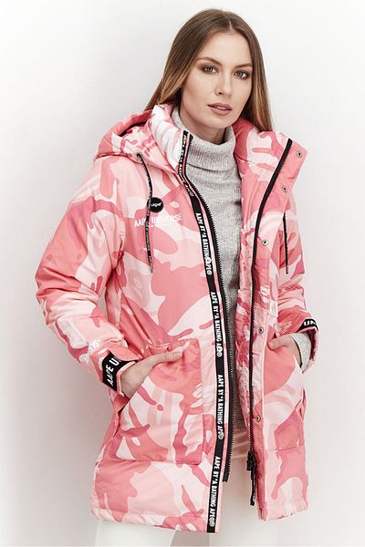 Aape By A Bathing Ape Women Hooded Camouflage Puffer Jacket, Pink
