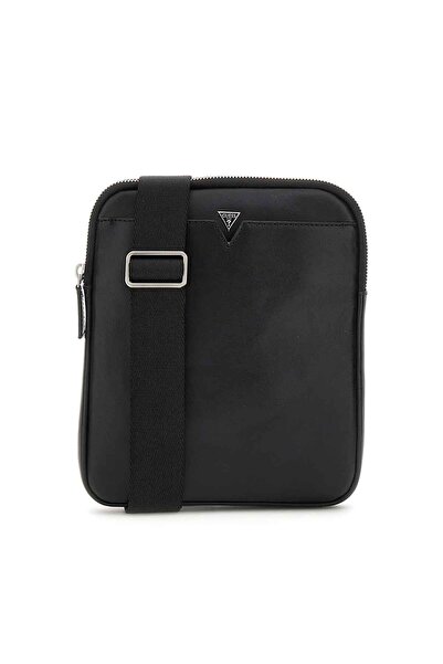 Guess Erkek Frienze Crossbody Fl Mini Omuz Çantası - Siyah