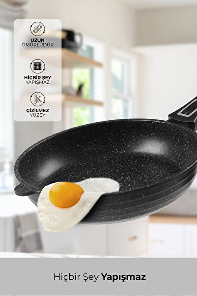 Pikas Tak Çıkar Saplı 2 Parça Tava Seti, Döküm Tava Seti
