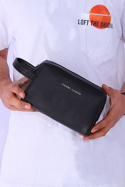 Pierre Cardin 01Pc 002001   Men's Black Handheld Clutch Bag