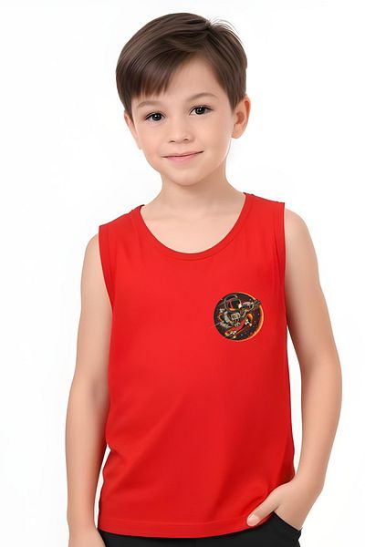 YA KO KİDS Astronaut Skateboard Printed Boys' Suspender T-Shirt and Shorts Set Top and Bottom