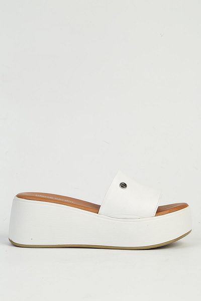Pierre Cardin نعال بكعب نسائي أبيض PC-54640