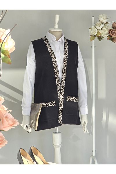 ENDAMIM Large Size Patterned Sleeveless Mother's Vest