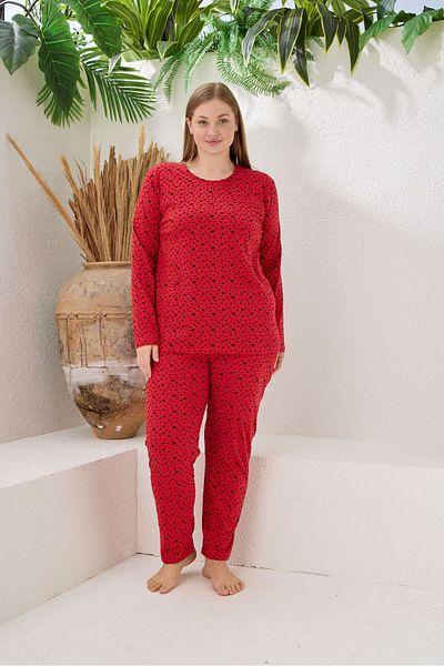 PİJAMOOD Γυναικείο Σετ Πιτζάμες Βαμβακερό Oversize Crew Neck