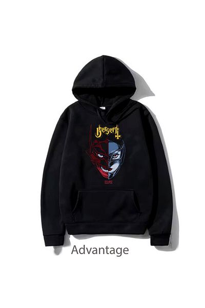 Korefanzin Hanorac unisex cu ușă neagră Berserk Eclipse