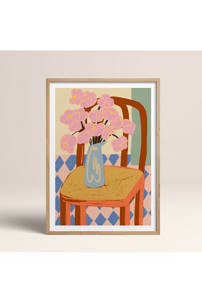 HOMEPACK Единична картина в дървена рамка, единичен плакат, картина TK/829