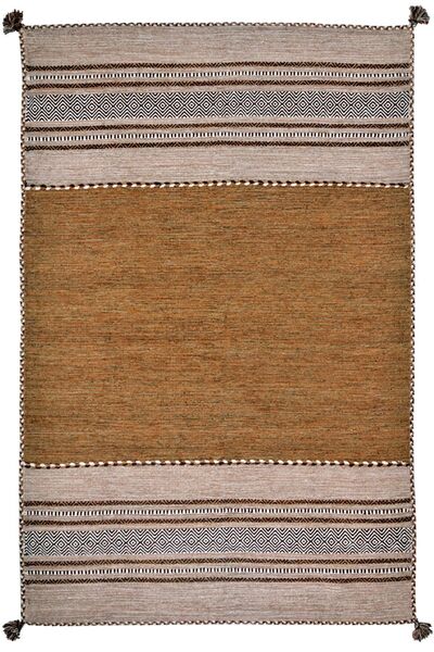 MYHOME HALI Trb-01 Iskandinav Pamuk Kilim El Dokuma Kahverengi