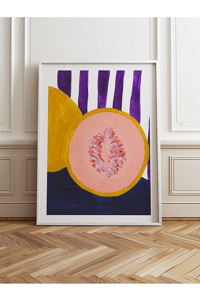 HOMEPACK Single Wooden Framed Painting One Piece Poster Painting Tk/833