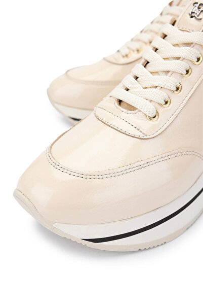 Tamer Tanca Kadın Hakiki Deri Bej Rugan Sneakers & Spor Ayakkabı