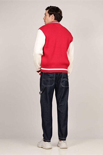 Tommy Hilfiger Erkek Tjm Baseball Hırka - Kırmızı