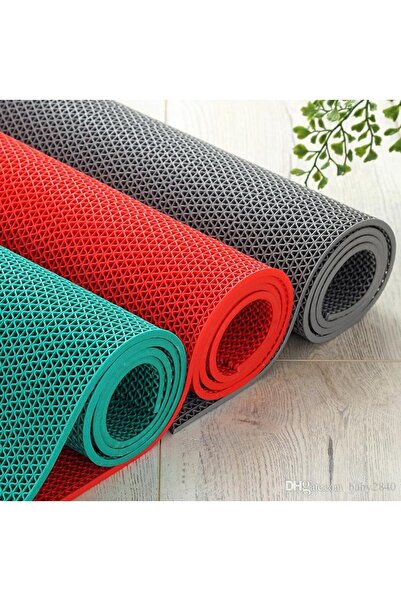 VİZYON Petek Desenli Paspas 120cm x 50cm Islak Zemin Paspası GRİ